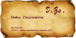 Daku Zsuzsanna névjegykártya